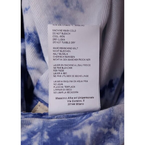 Massimo Alba Slim-Fit Tie-Dyed Cotton-Corduroy Shorts Size 36 L Blue Mens $375 - Picture 15 of 16